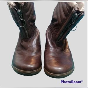 Sorel Firenzy Breve Brown Leather Boots  7 1/2 Womens